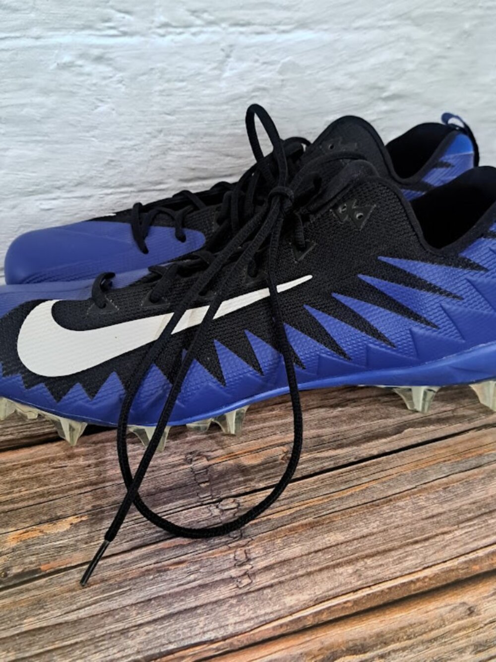 Nike‎ Men's Cleats Alpha Menace Pro Football Cleats blue and black Mens 16 New